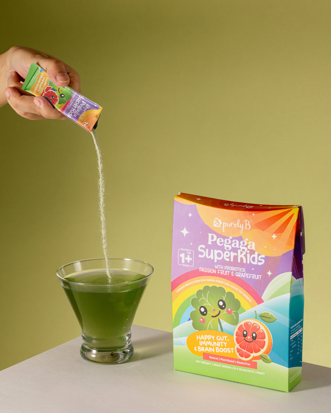 Pegaga Superkids with Probiotics, Passion fruit & Grapefruit