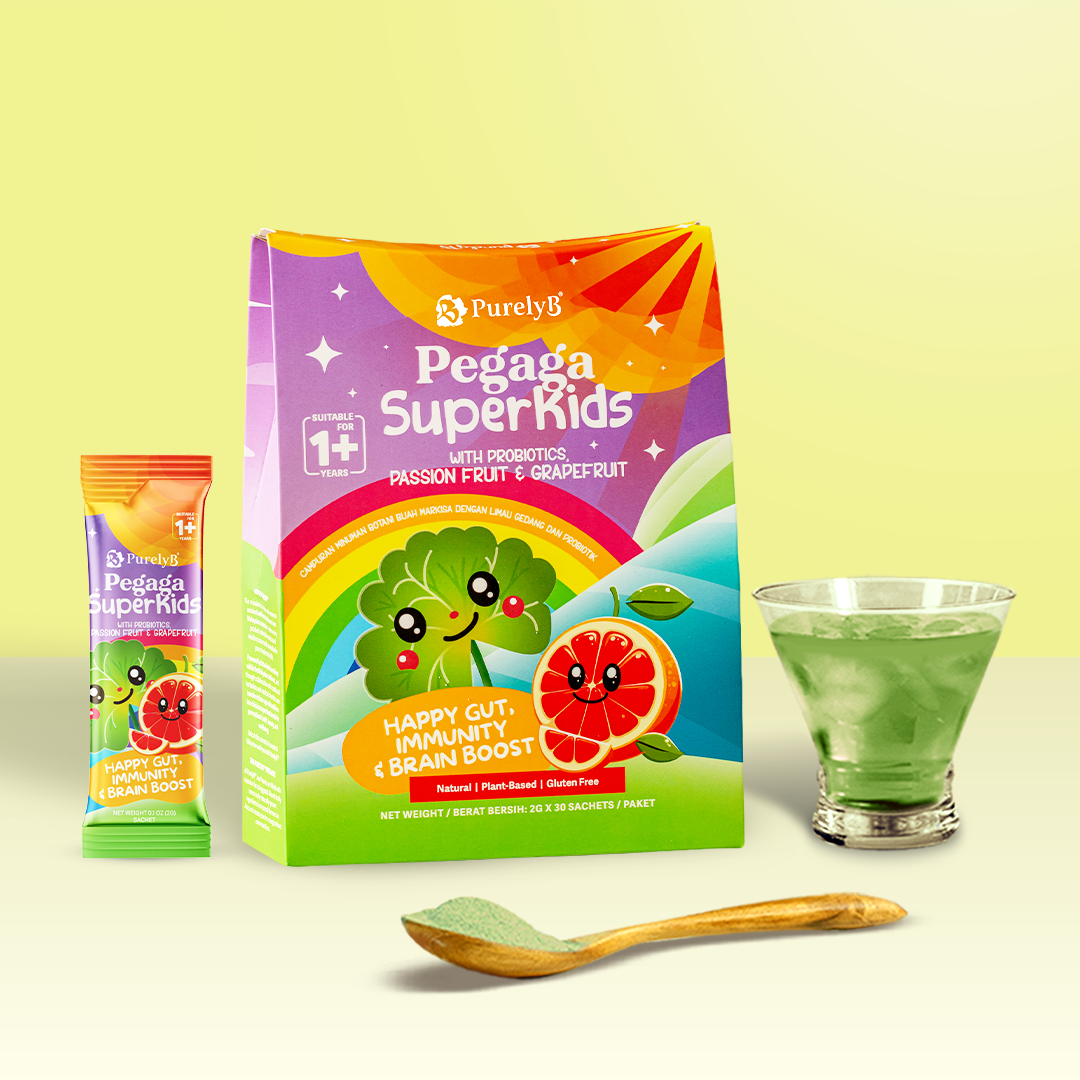 Pegaga Superkids with Probiotics, Passion fruit & Grapefruit
