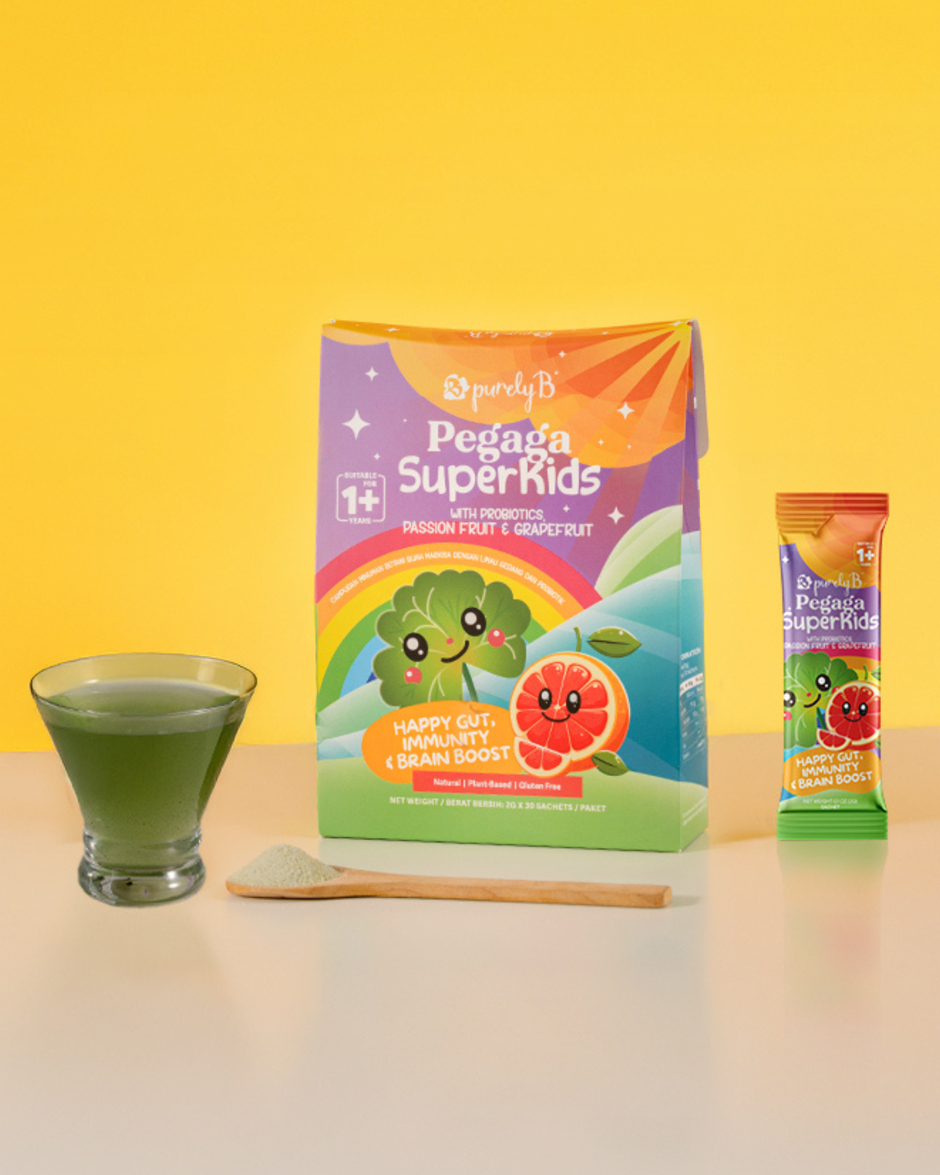 Pegaga Superkids with Probiotics, Passion fruit & Grapefruit
