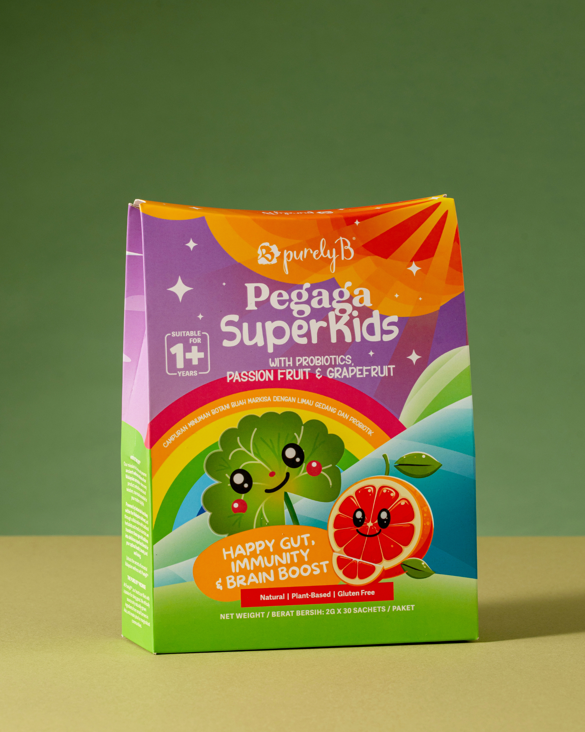 Pegaga Superkids with Probiotics, Passion fruit & Grapefruit