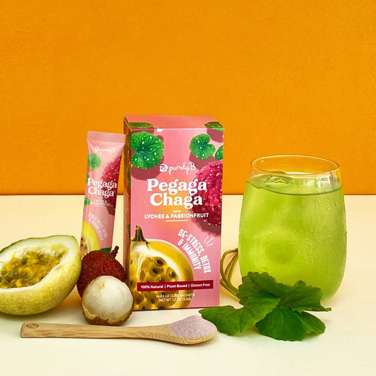 Pegaga-Chaga with Lychee & Passionfruit