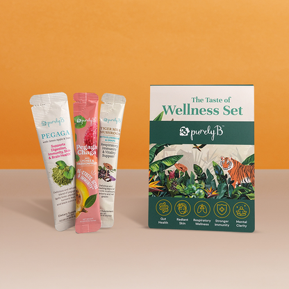 [PurelyB Taster Set] Pegaga, Tiger Milk Mushroom &amp; Pegaga-Chaga
