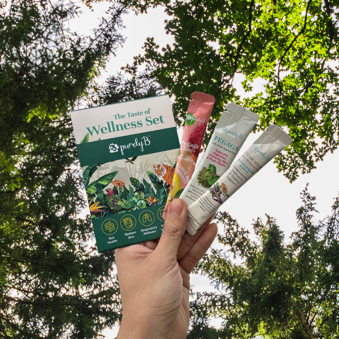 [PurelyB Taster Set] Pegaga, Tiger Milk Mushroom &amp; Pegaga-Chaga