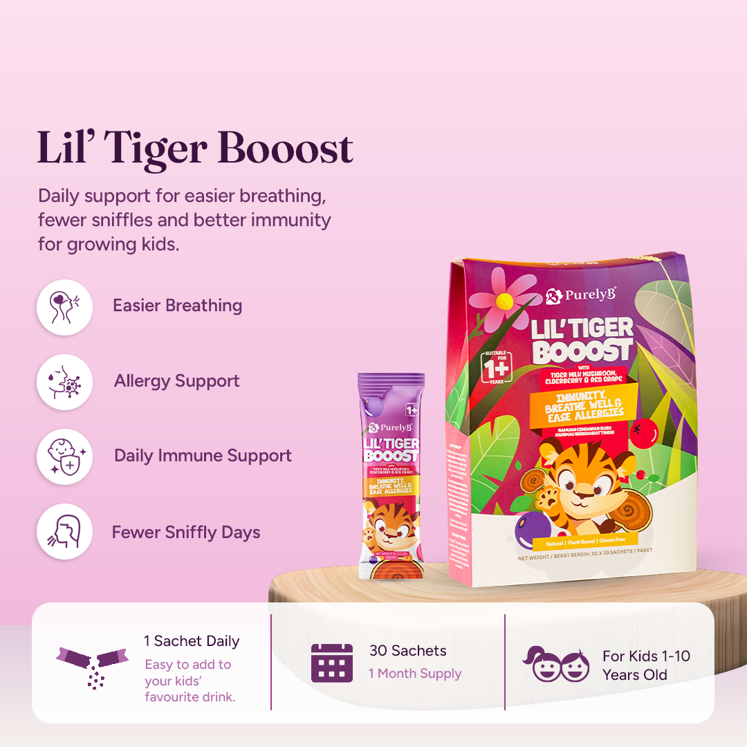 Lil' Tiger Booost with Tiger Milk Mushroom, Elderberry & Red Grape