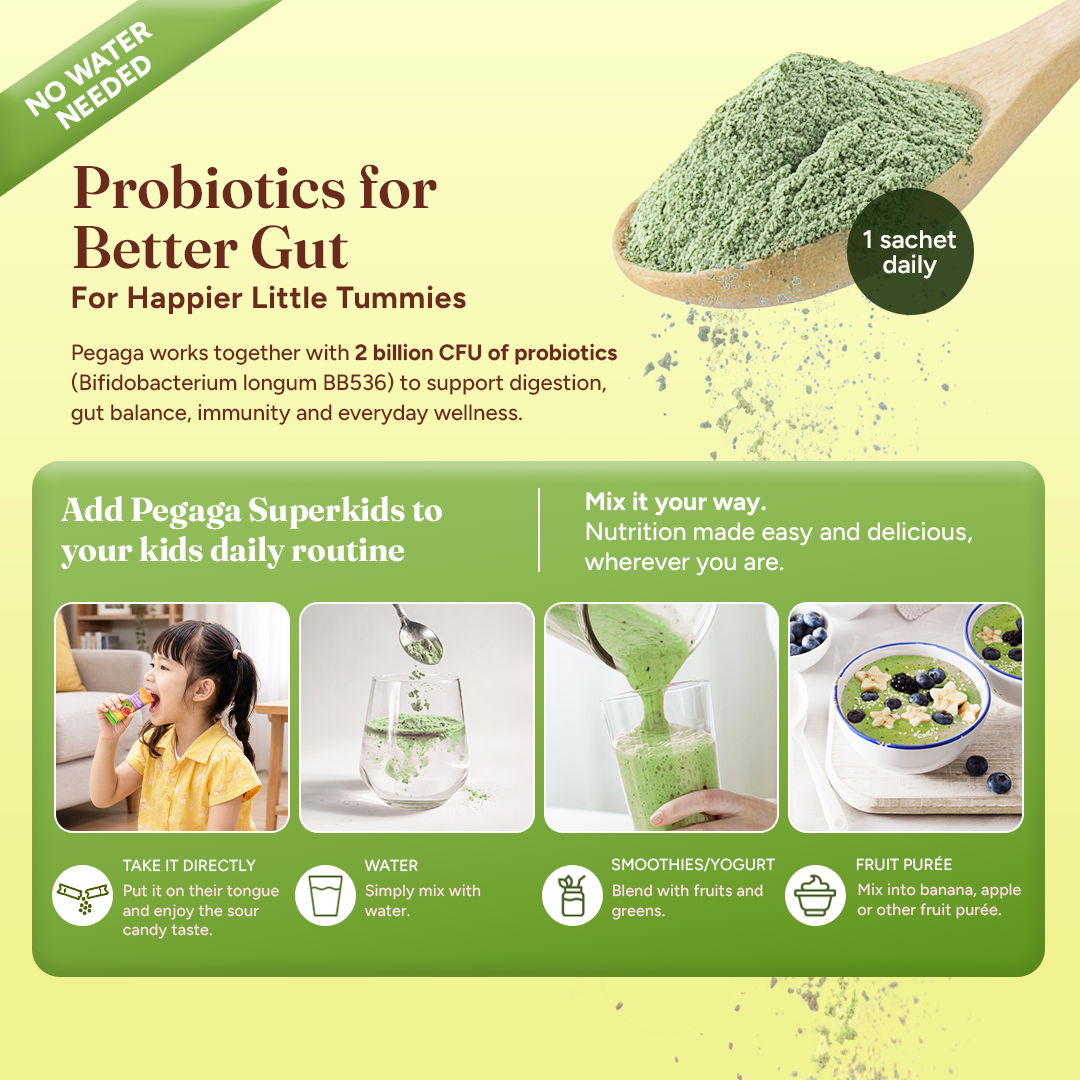 Pegaga Superkids with Probiotics, Passion fruit &amp; Grapefruit