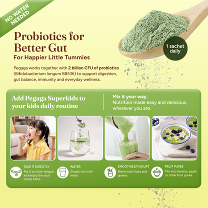 Pegaga Superkids with Probiotics, Passion fruit &amp; Grapefruit