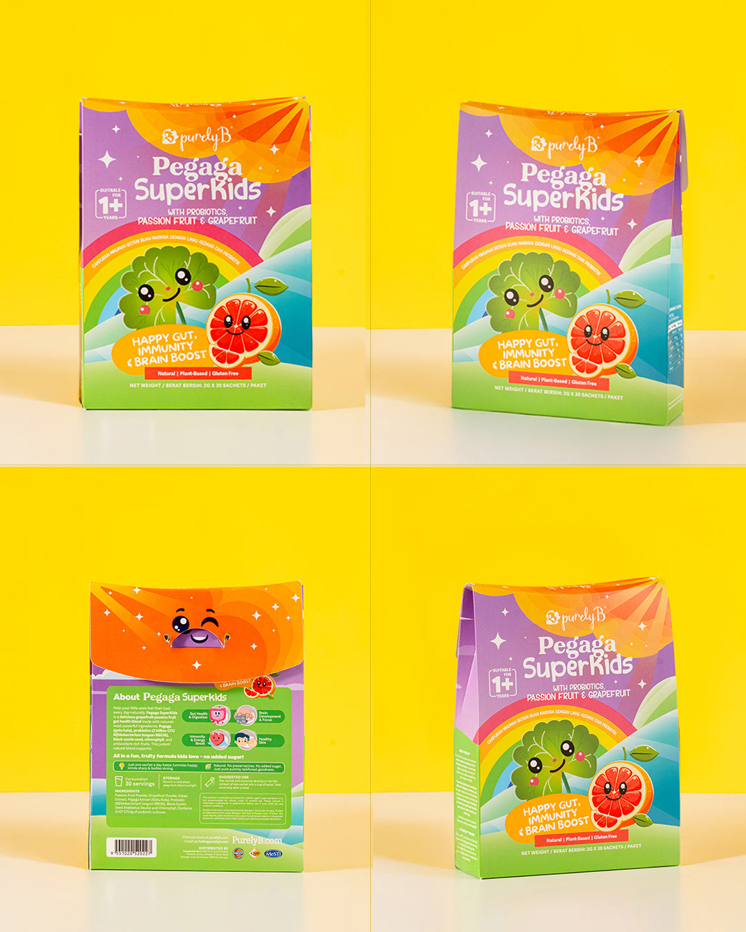 Pegaga Superkids with Probiotics, Passion fruit & Grapefruit – PurelyB