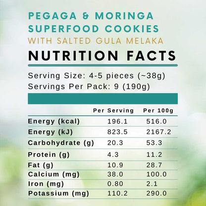 Pegaga Salted Gula Melaka Superfood cookies